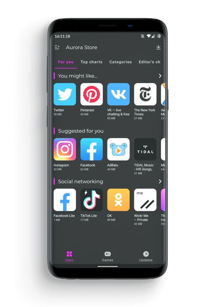samsung_s9_aurora_store_ct87jw_c_scale,w_1400 Aurora Store prodavnica aplikacija na Ariel Phone telefonu za decu.